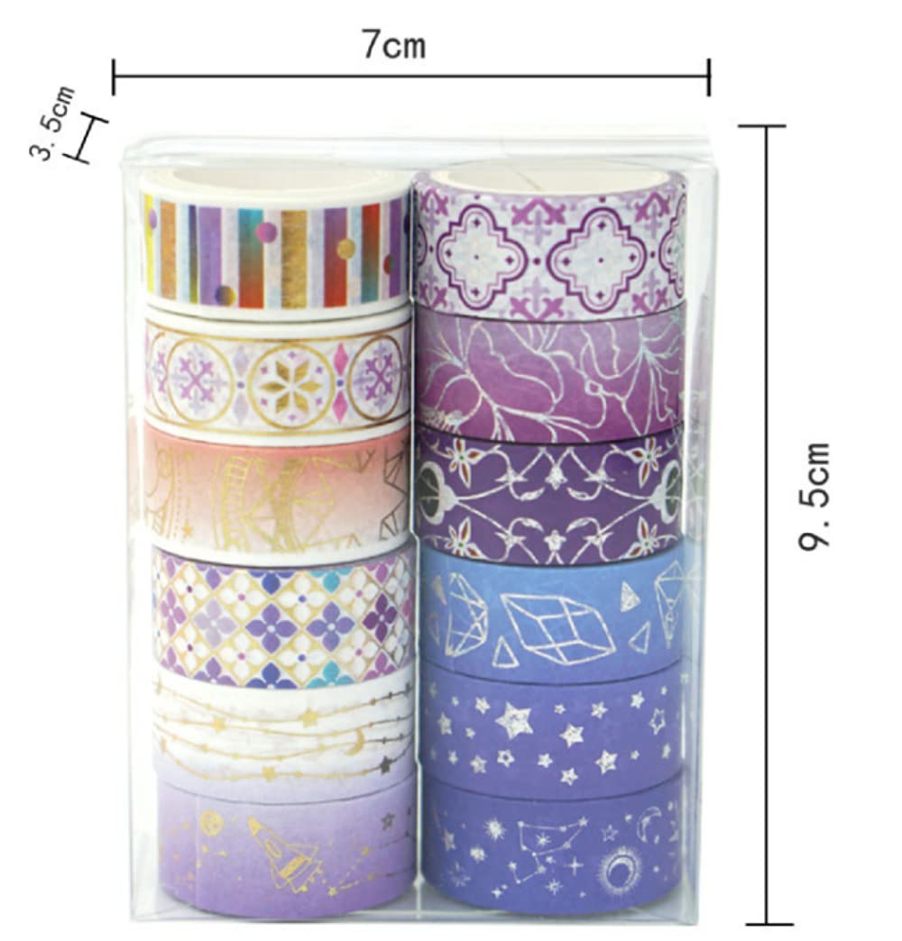 HASTHIP 12 Rolls Journal Tapes Cute Gold Foil Flower Decorative Masking Tape Scrapbooking Tape for DIY Art & Crafts and Gift Wrapping Holiday Decoration HASTHIP 12 Rolls Journal Tapes Cute Gold Foil Flower Decorative Masking Tape Scrapbooking Tape for DIY Art & Crafts and Gift Wrapping Holiday Decoration